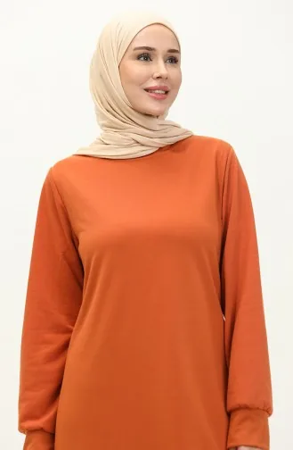طقم ثنائي خيطان تونيك بنطلون 0044-10 برتقالي غامق 0044-10