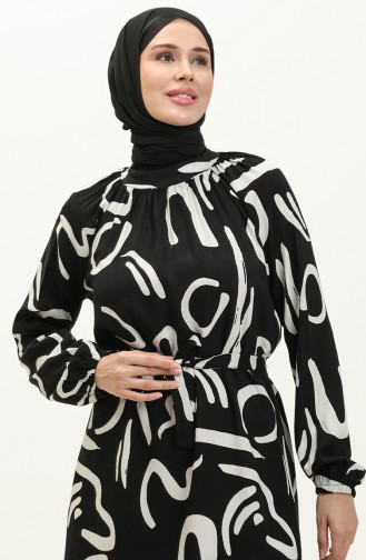 Patterned Two Piecee Suit 0155-03 Black 0155-03