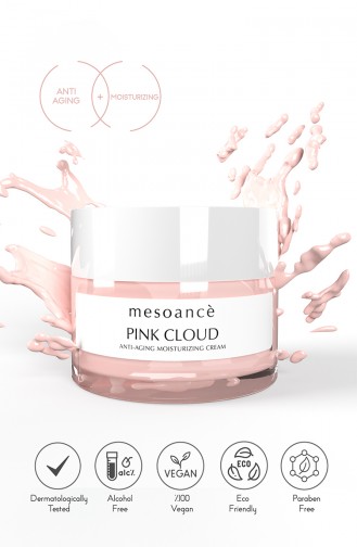 Nemlendirici Yüz Kremi Vegan Tüm Cilt Tipleri 50 ml Pink Cloud