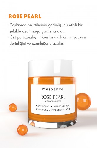 Mesoance Gözenek Sıkılaştırıcı Yüz Maskesi 100 ml Rose Pearl Anti-aging Mask