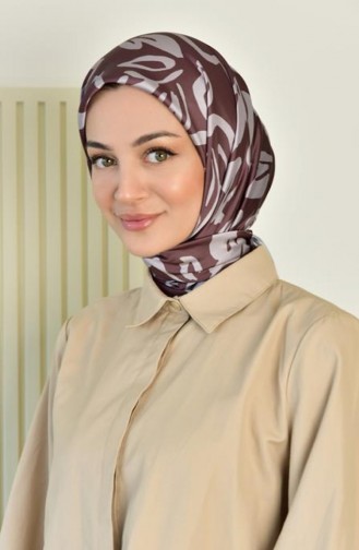 Rayon Alvin Desenli Eşarp Dsn 23 Kahve Rayondsn23 009