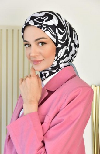 Rayon Alvin Desenli Eşarp Dsn 23 Siyah Rayondsn23 001