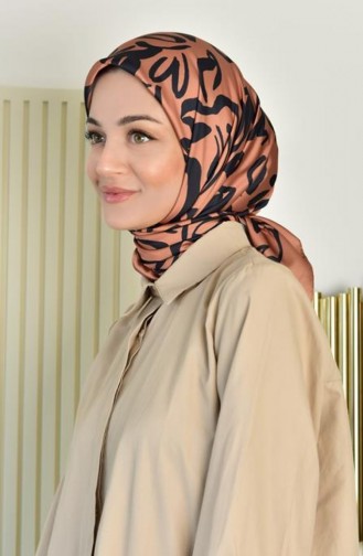 وشاح رايون ألفين منقوش Dsn 23 تان Rayondsn23 006 4121