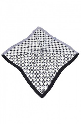 Rayon Kare Desenli Eşarp Dsn 22 Siyah Rayondsn22 001