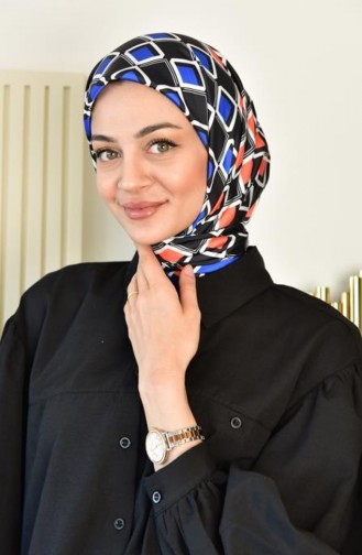 وشاح رايون مربع منقوش Dsn 22 برتقالي Rayondsn22 0102 4129