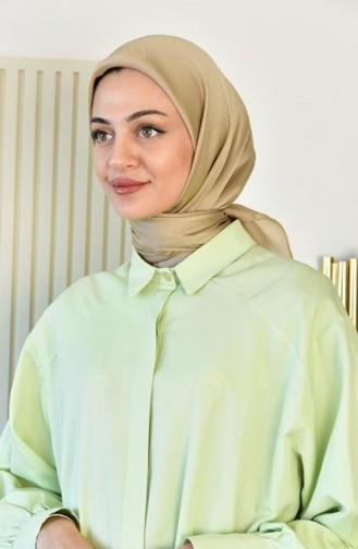 Janjan Saten Abiyelik Eşarp Bej Janjanesarp00 005