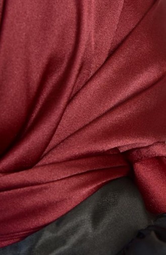 Janjan Saten Abiyelik Eşarp Bordo Janjanesarp00 003
