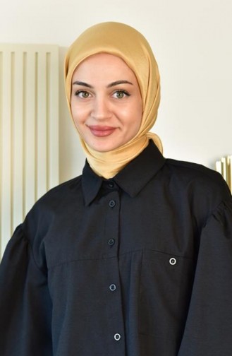 Janjan Saten Abiyelik Eşarp Gold Janjanesarp00 039
