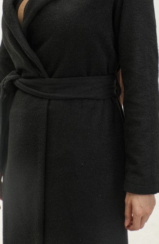 Buttoned Cashmere Coat 71208-01 Black 71208-01