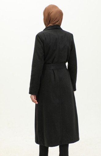 Buttoned Cashmere Coat 71208-01 Black 71208-01