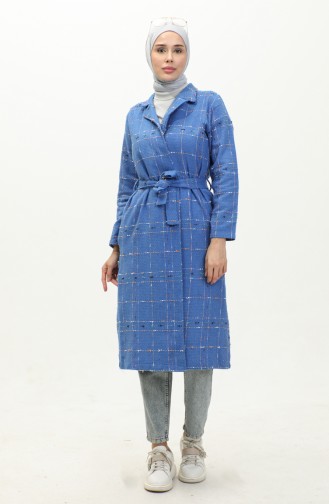 Tweed Belted Cape NZR001M-01 Saxe 001M-01