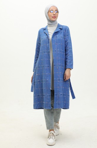 Tweed Belted Cape NZR001M-01 Saxe 001M-01