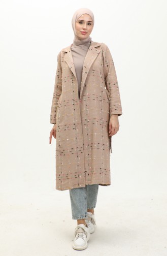 Tweed Cape Met Riem NZR001M-03 Beige 001M-03