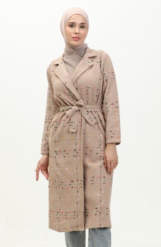 Tweed Cape Met Riem NZR001M-03 Beige 001M-03