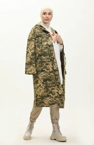 Kapuzenumhang Mit Tarnmuster 0182-02 Khaki 0182-02