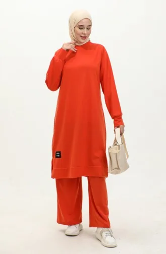 Ensemble Double Pantalon Tunique à Deux Cordes 0044-12 Orange 0044-12