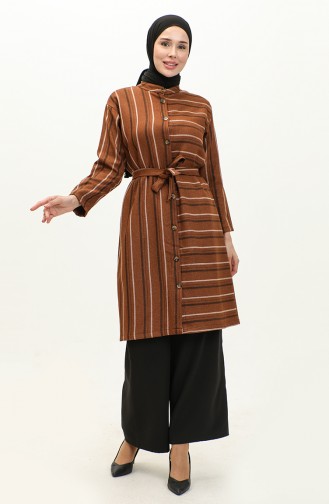 Striped Tunic Trousers Double Suit 0174-01 Tan 0174-01