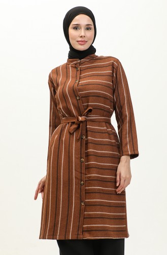 Striped Tunic Trousers Double Suit 0174-01 Tan 0174-01