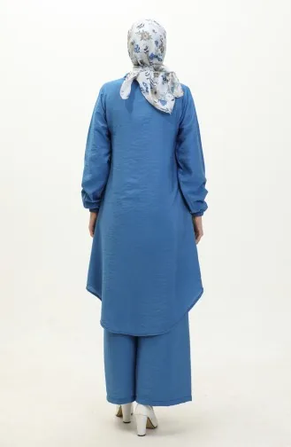 Aerobin Fabric Two Piece Suit 0244-03 Blue 0244-03