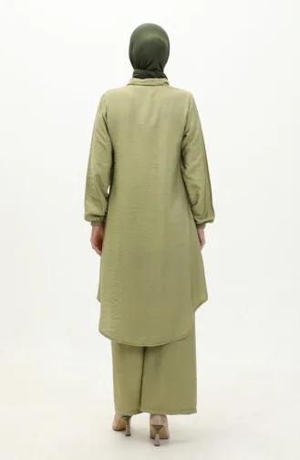 Ensemble Deux Pièces Tunique Pantalon Tissu Aerobin 0244-05 Khaki 0244-05