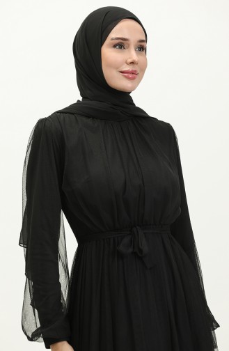 Robe De Soirée Taille Froncée 1993-01 Noir 1993-01