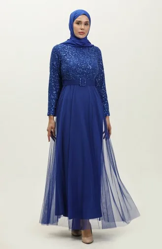 Robe De Soirée à Ceinture 5353-19 Saks 5353-19