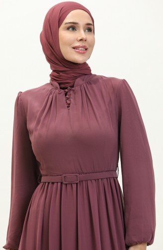 Chiffonkleid Mit Gürtel 5725-08 Dusty Rose 5725-08