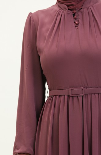 Chiffonkleid Mit Gürtel 5725-08 Dusty Rose 5725-08