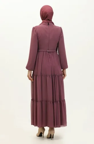 Chiffonkleid Mit Gürtel 5725-08 Dusty Rose 5725-08