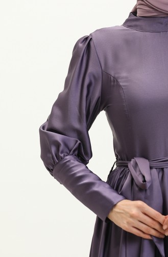 Abendkleid Aus Satin Mit Körbchen 6080-02 Lila 6080-02