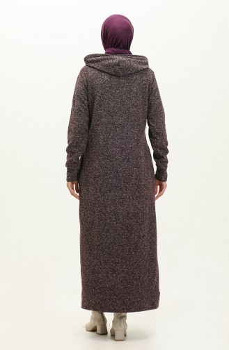 Kleid Mit Kapuzentaschen 0170B-01 Pflaume 0170B-01