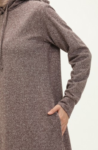 Kleid Mit Kapuzentaschen 0170B-02 Milchbraun 0170B-02