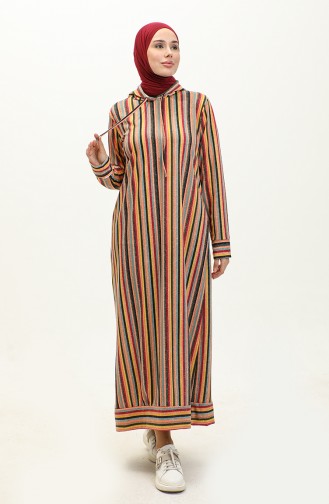 Two Yarn Striped Dress 0180-02 Yellow 0180-02