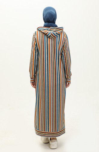 Two Yarn Striped Dress 0180-03 Blue 0180-03