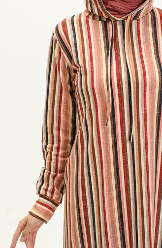 Two Yarn Striped Dress 0180-04 Powder 0180-04