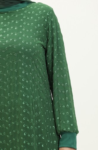 Stickerei-Chiffonkleid 0246-02 Smaragdgrün 0246-02