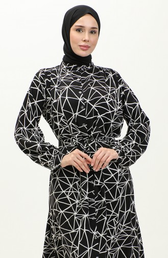 Viskose-Tunika Mit Gürtel 0134-01 Schwarz 0134-01