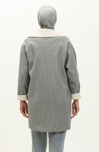 Doppelt geknöpfte Kaschmir Cape 1321-02 Grau 1321-02