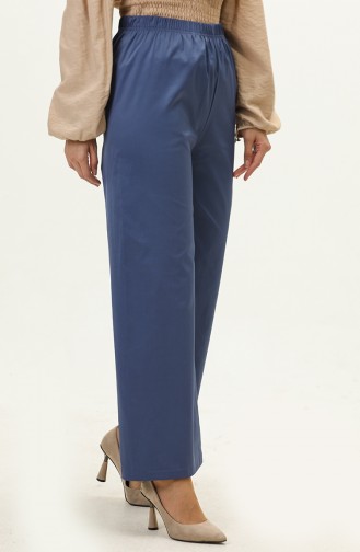 Pantalon Large Taille Elastique 0175-12 Indigo 0175-12
