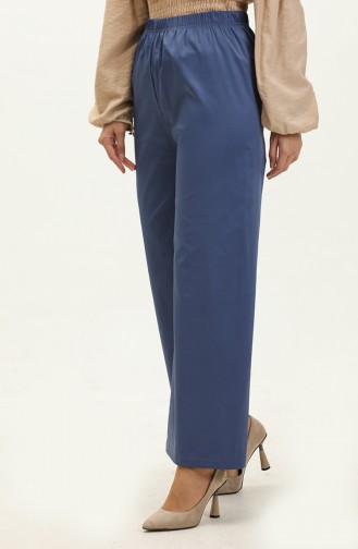 Pantalon Large Taille Elastique 0175-12 Indigo 0175-12
