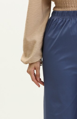 Pantalon Large Taille Elastique 0175-12 Indigo 0175-12