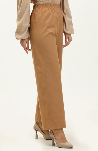 Pantalon Large Taille Elastique 0175-16 Camel 0175-16