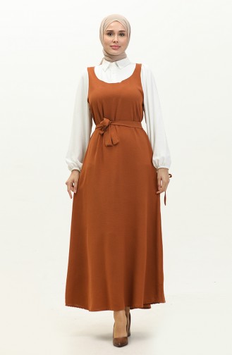 Aerobin Stoff Weste Optik Kleid 0001-05 Taba 0001-05