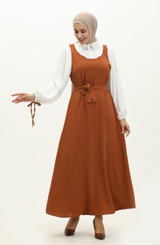 Aerobin Stoff Weste Optik Kleid 0001-05 Taba 0001-05