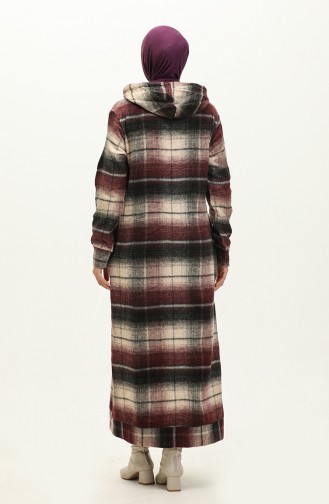 Robe A Capuche Et Poches 0170C-01 Prune 0170C-01