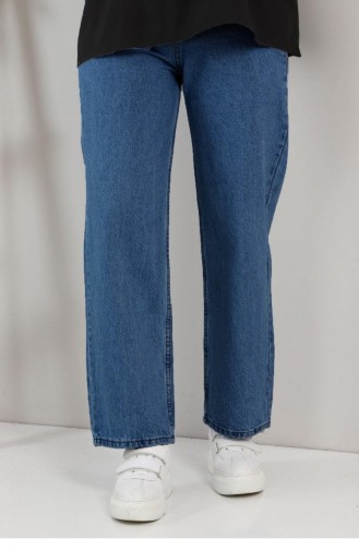 Pantalon Jeans Large Bleu 6016 14859