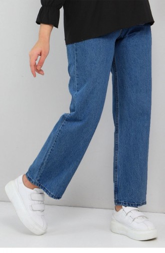 Jeansbroek Met Wijde Pijpen Blauw 6016 14859