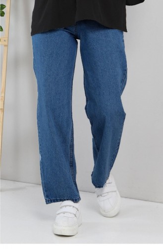 Wide Leg Jeans Trousers Blue 6016 14859