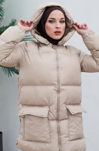 Beige Winter Coat 6053SMR.BEJ