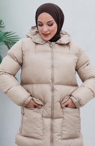 Beige Winter Coat 6053SMR.BEJ